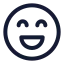 Laugh icon with stroke standard style