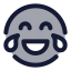 Laughing icon with duotone standard style