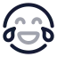 Laughing icon with twotone rounded style