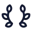 Laurelwreath icon with stroke rounded style