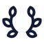 Laurelwreath icon with stroke sharp style