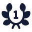 Laurelwreathfirst icon with solid rounded style