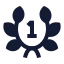 Laurelwreathfirst icon with solid sharp style