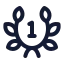 Laurelwreathfirst icon with stroke standard style