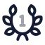 Laurelwreathfirst icon with twotone rounded style