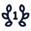 Laurelwreathfirst icon with stroke rounded style