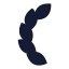 Laurelwreathleft icon with solid sharp style