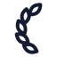 Laurelwreathleft icon with stroke rounded style