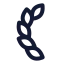 Laurelwreathleft icon with stroke standard style