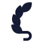 Laurelwreathleft icon with solid sharp style