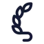 Laurelwreathleft icon with stroke rounded style