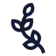 Laurelwreathleft icon with stroke sharp style
