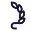 Laurelwreathright icon with stroke sharp style