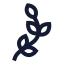 Laurelwreathright icon with stroke sharp style