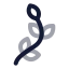 Laurelwreathright icon with twotone rounded style