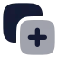 Layeradd icon with bulk rounded style