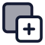 Layeradd icon with duotone standard style