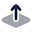 Layerbringforward icon with bulk rounded style