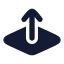 Layerbringforward icon with solid rounded style