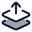 Layerbringtofront icon with duotone rounded style