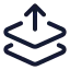 Layerbringtofront icon with stroke standard style