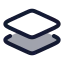 Layer icon with duotone rounded style