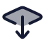 Layersendbackward icon with duotone rounded style