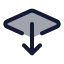 Layersendbackward icon with duotone standard style
