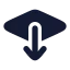 Layersendbackward icon with solid rounded style