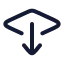 Layersendbackward icon with stroke rounded style