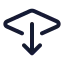 Layersendbackward icon with stroke standard style