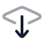 Layersendbackward icon with twotone rounded style
