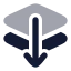 Layersendtoback icon with bulk rounded style