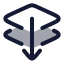 Layersendtoback icon with duotone rounded style