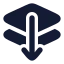 Layersendtoback icon with solid rounded style