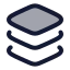 Layers icon with duotone rounded style