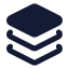 Layers icon with solid standard style