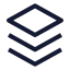 Layers icon with stroke sharp style