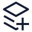 Layersplus icon with stroke sharp style