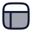 Layout icon with duotone rounded style