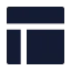 Layout icon with solid sharp style