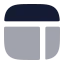 Layout icon with bulk rounded style