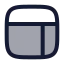Layout icon with duotone rounded style