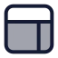 Layout icon with duotone standard style