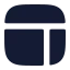 Layout icon with solid rounded style