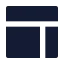 Layout icon with solid sharp style