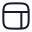 Layout icon with stroke rounded style
