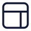 Layout icon with stroke standard style