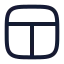 Layout icon with stroke rounded style