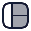 Layout icon with duotone rounded style